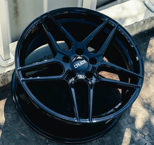 Black castor alloy wheels - black,